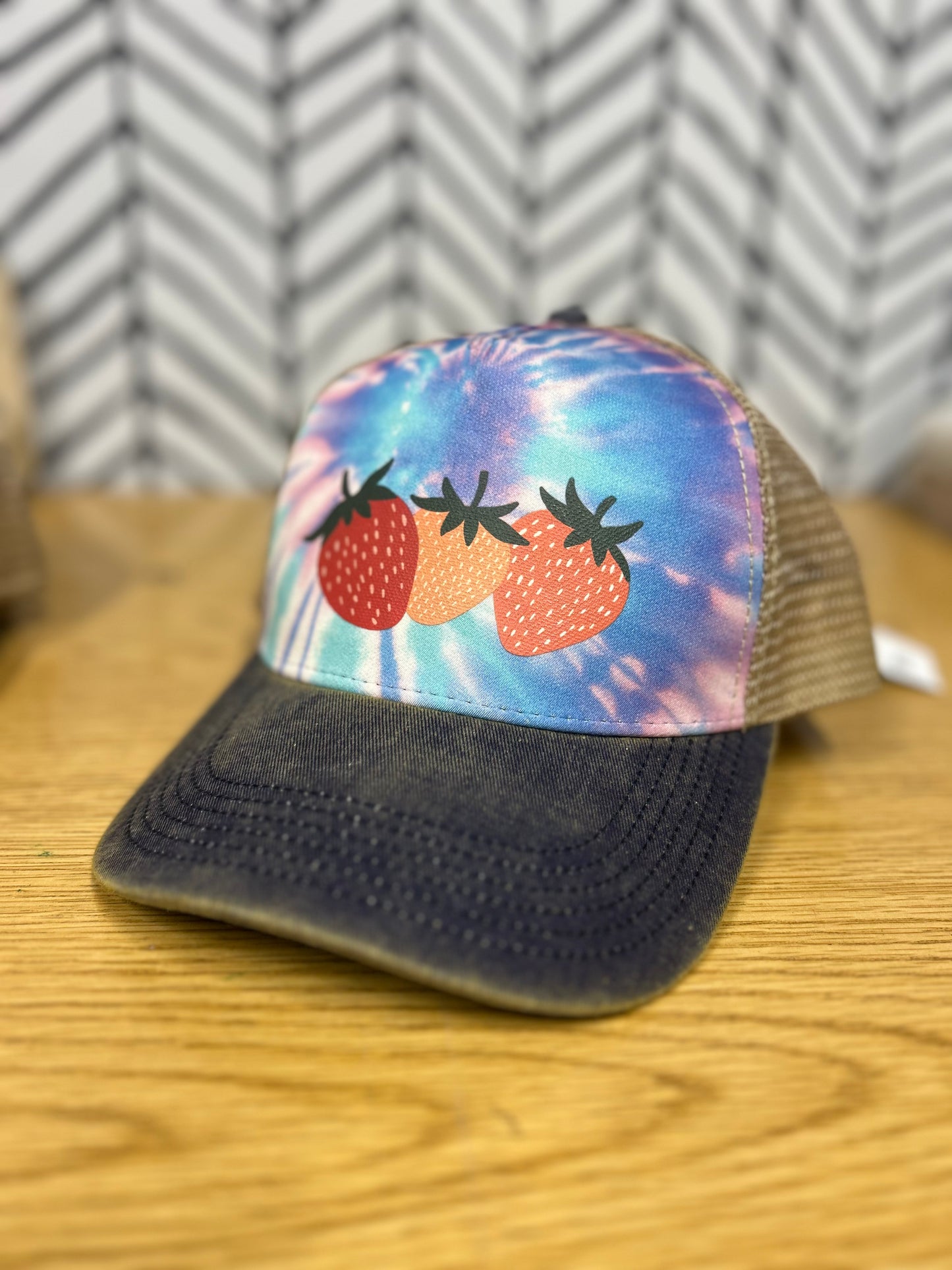 Strawberry Hat 1 (Tie-Dye)