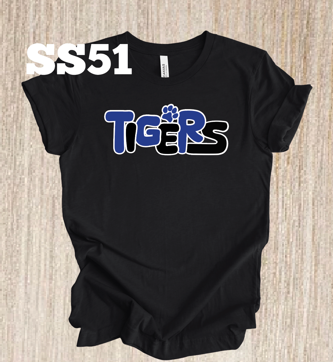 Memorial Tigers Bubble Letters