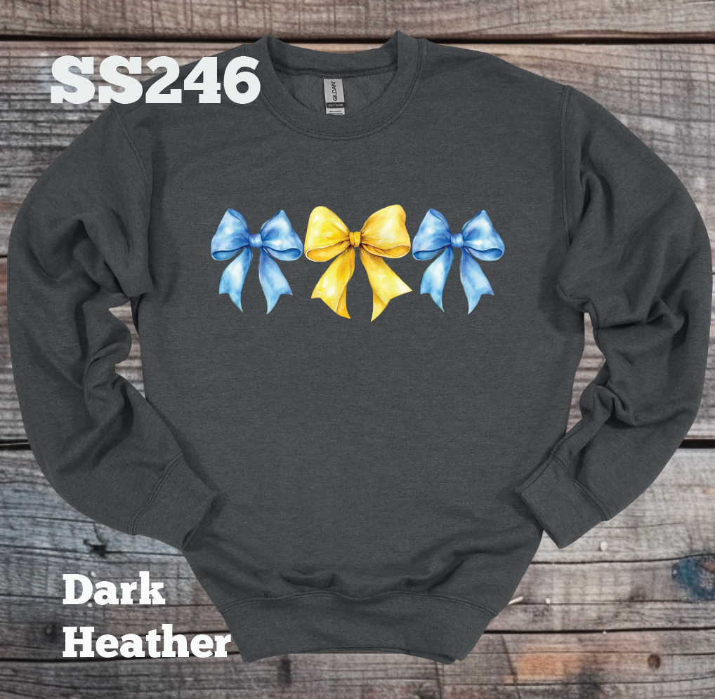 Blue/Yellow Bow Crew
