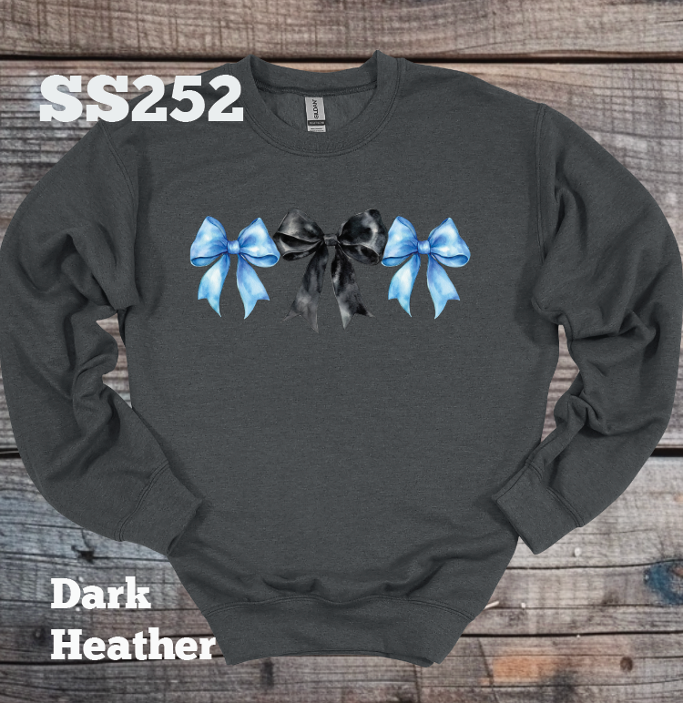 Blue/Black Bow Crew