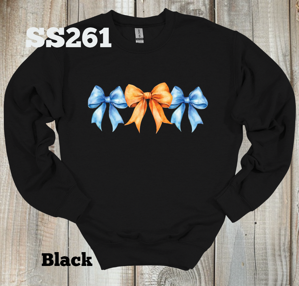 Orange/Blue Bow Crew