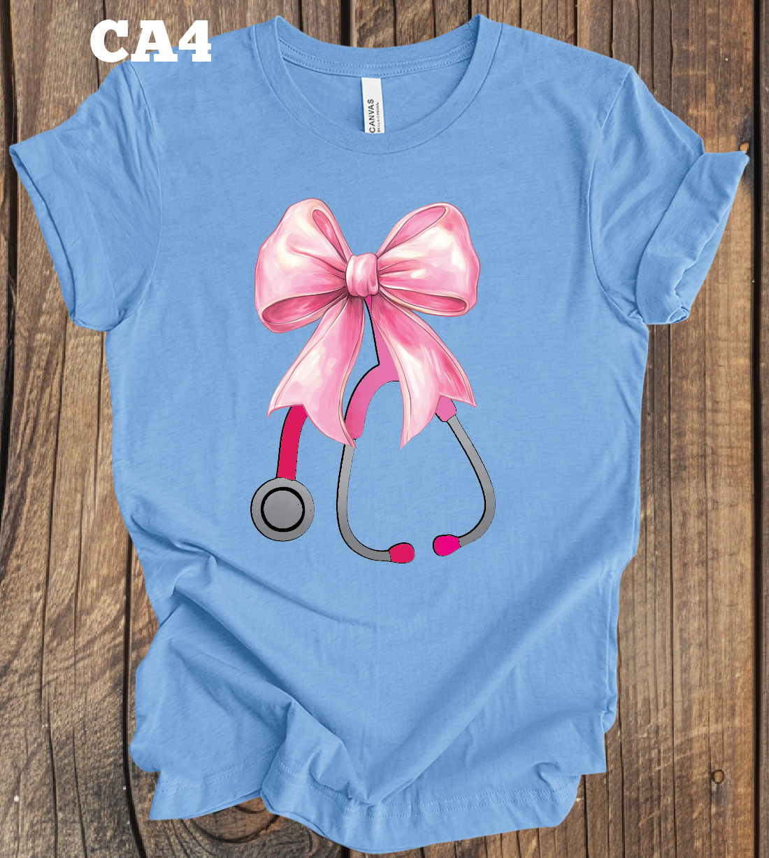 Stethoscope & Bow - Baby Pink