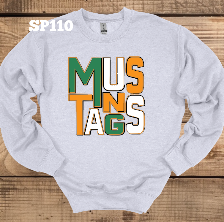 Golfmoor Mustangs - Stacked Crew