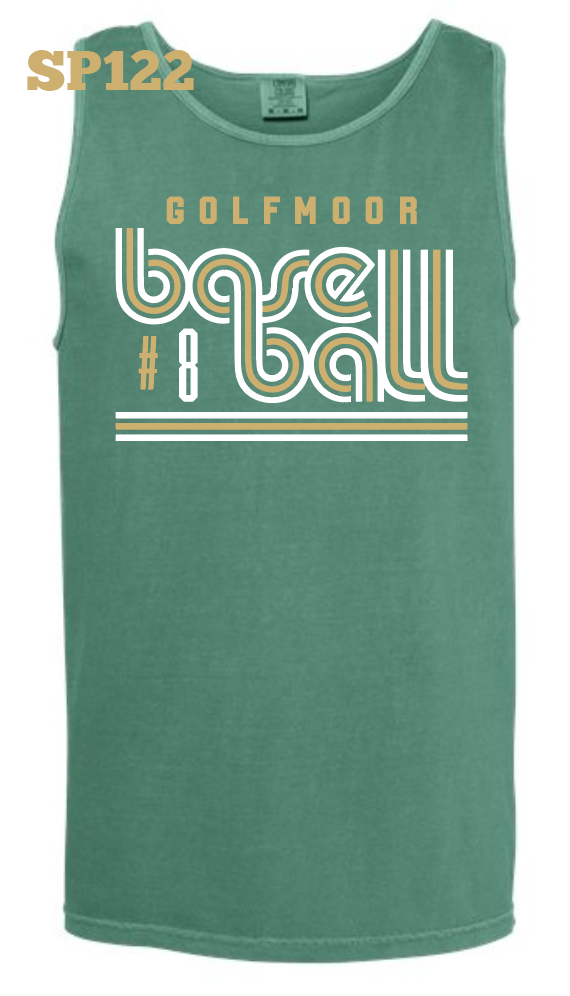 Golfmoor Baseball Retro Tank w/ Custom Number