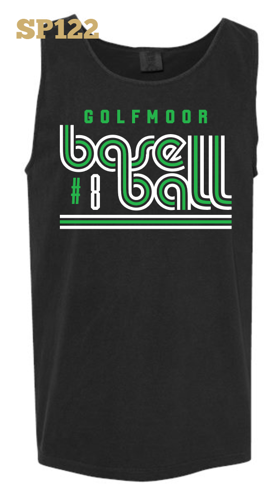 Golfmoor Baseball Retro Tank w/ Custom Number