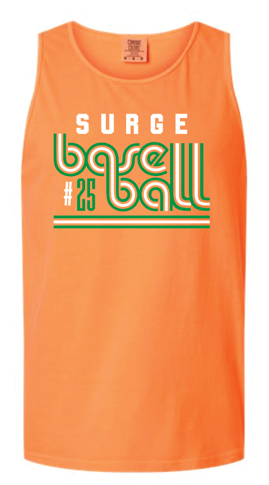 Surge Baseball Retro Tank w/ Custom Number