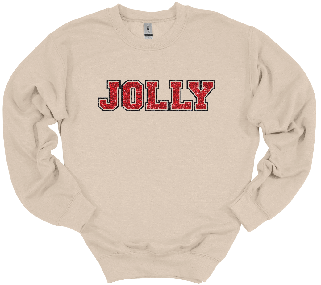Jolly - Faux Glitter Crew