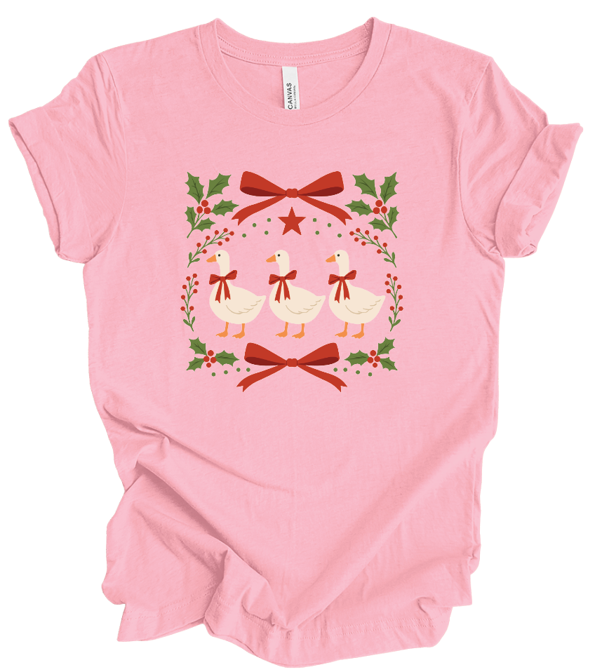 Vintage Christmas Goose - Short Sleeve