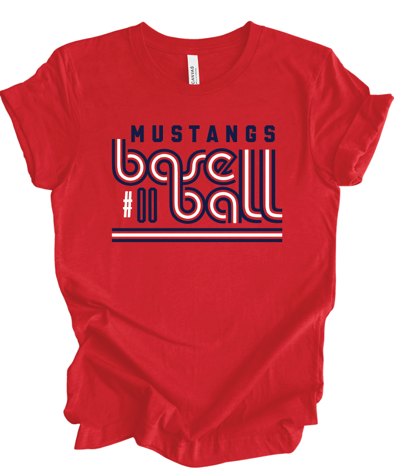 Mustangs Baseball Retro w/ Custom Number