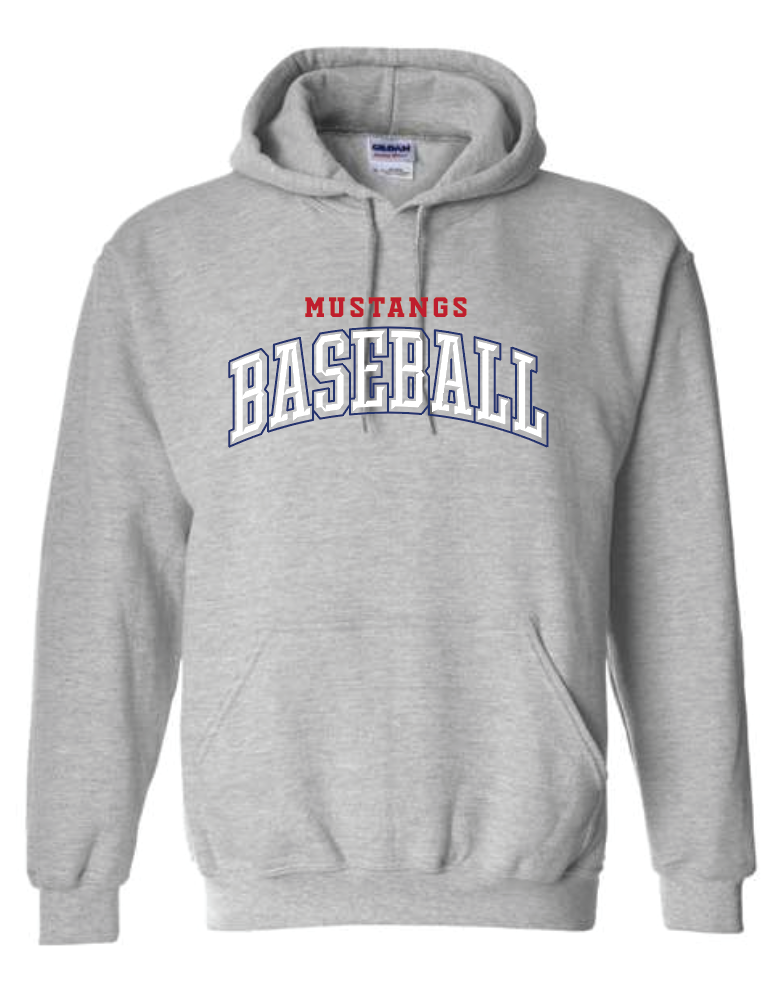 Mustangs Baseball Grey Hoodie