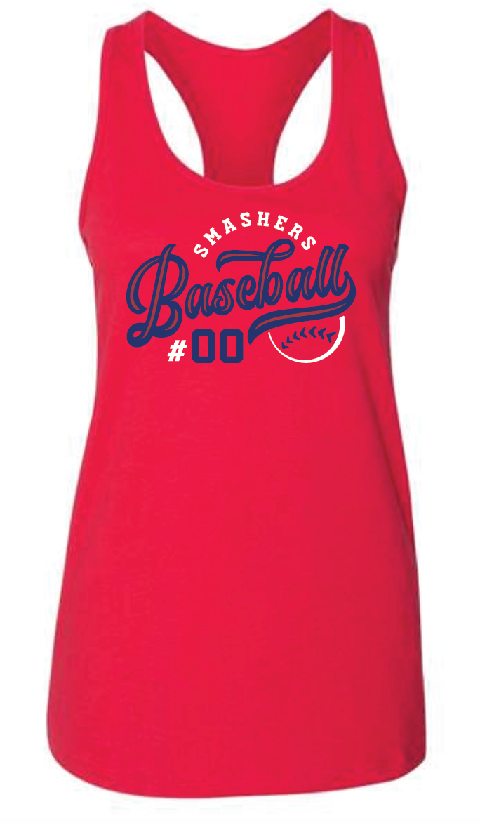 Smashers Bella+Canvas Racer Tank w/ Custom Number