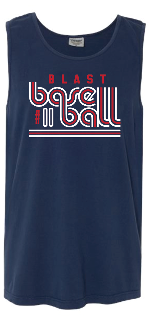 Blast Baseball Retro Tank w/ Custom Number
