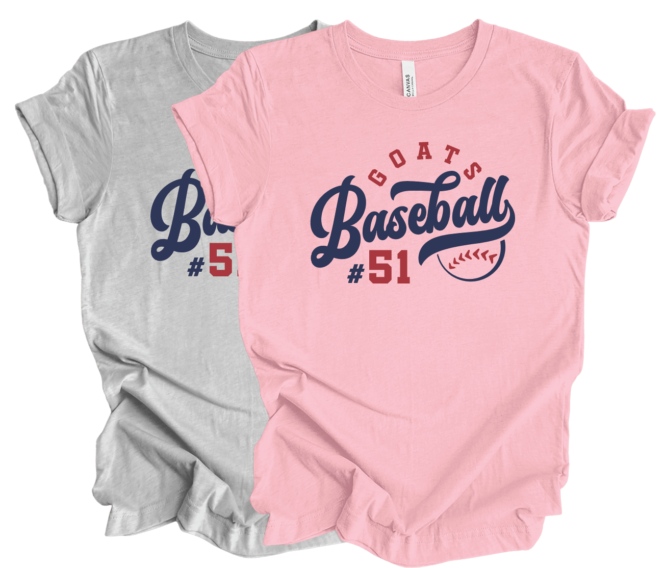Goats Baseball Vintage Script w/ Custom Number