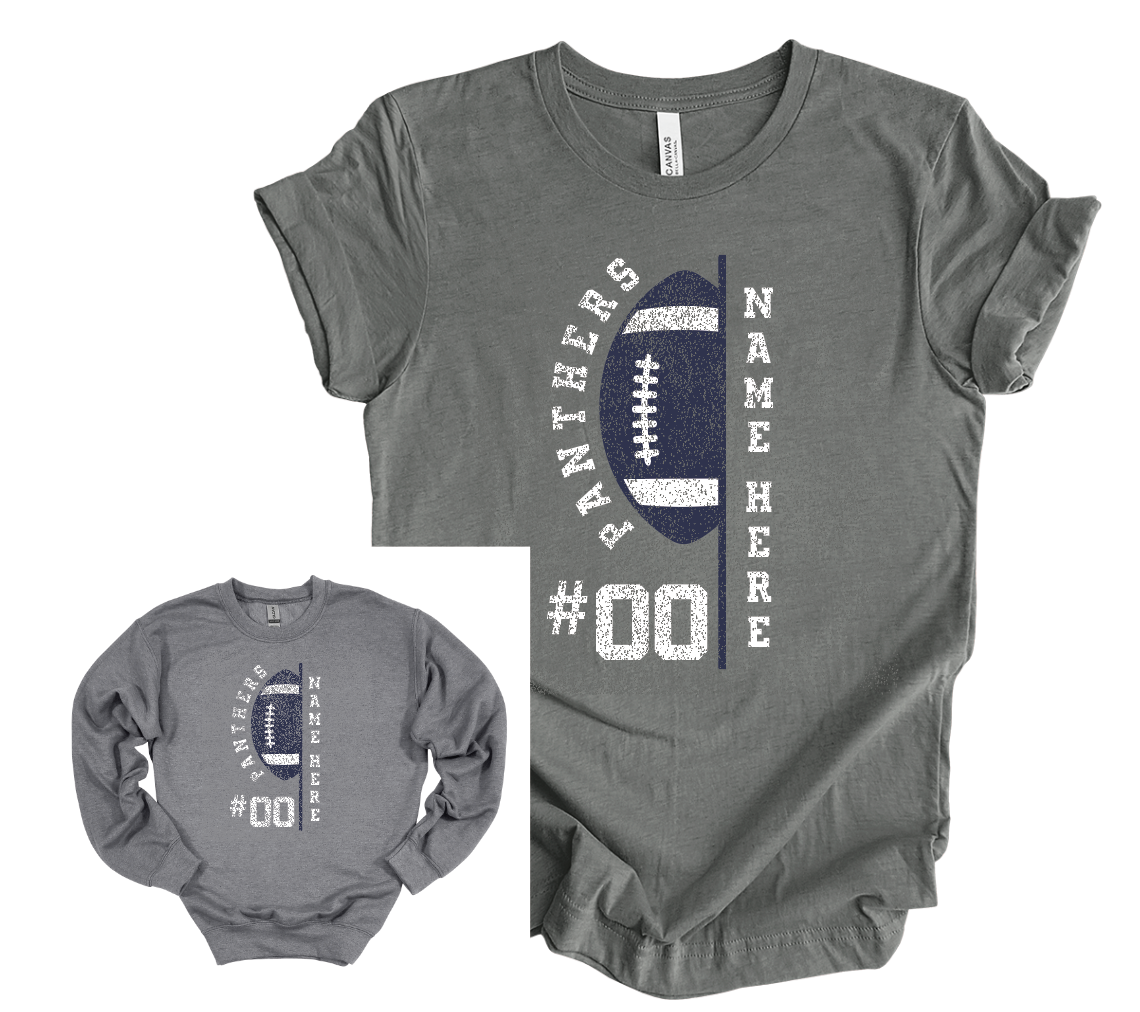 Reitz Football Name & Number - Deep Grey