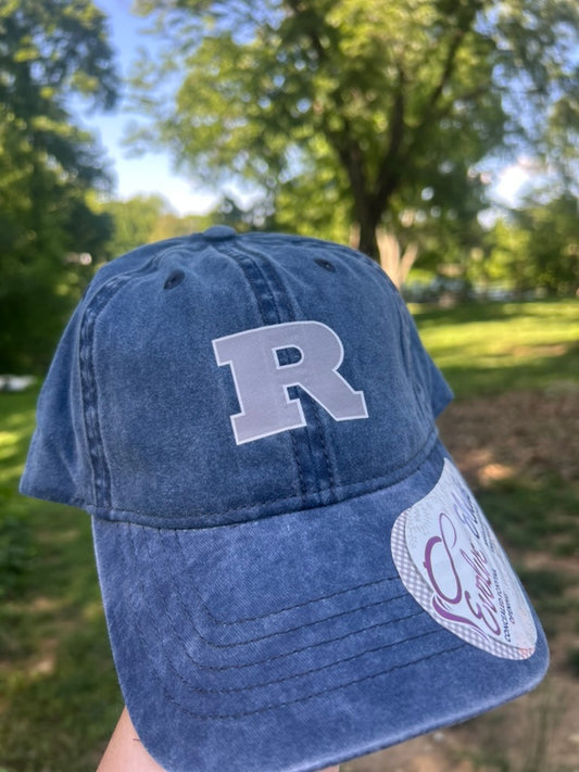 ONE AVAILABLE - Reitz "R" Hat - Striped Navy Hat - IN STOCK