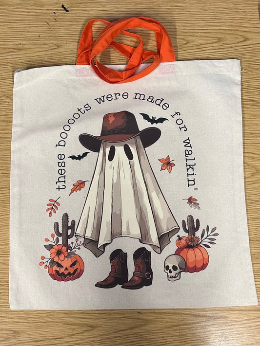 Ghost Booooots Gift Bag/Library/Grocery Bag - In-Stock