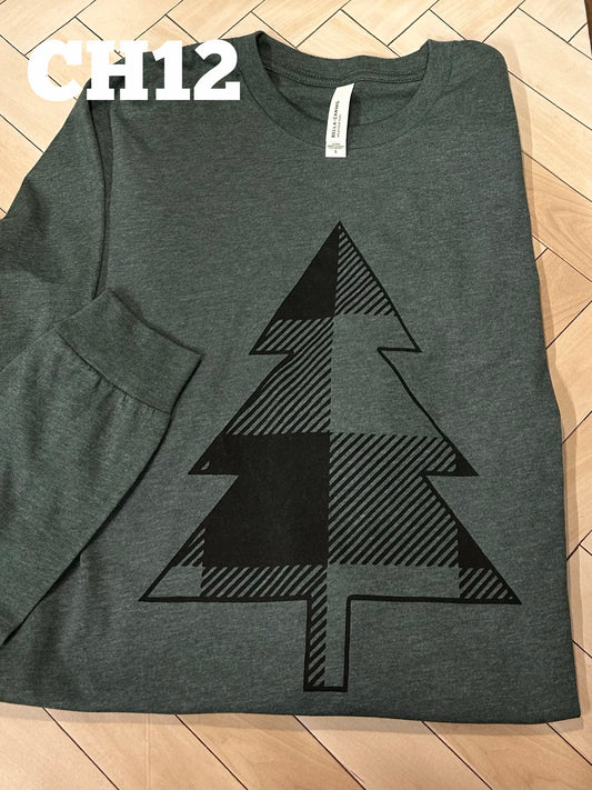 Plaid Christmas Tree Long Sleeve