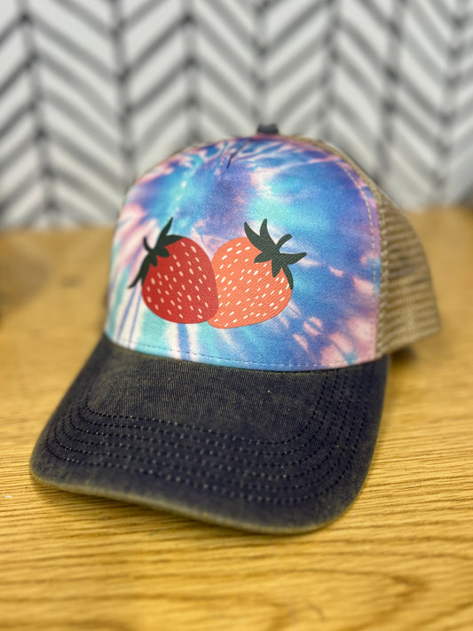 Strawberry Hat 2 (Tie-Dye)