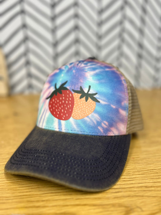 Strawberry Hat 3 (Tie-Dye)