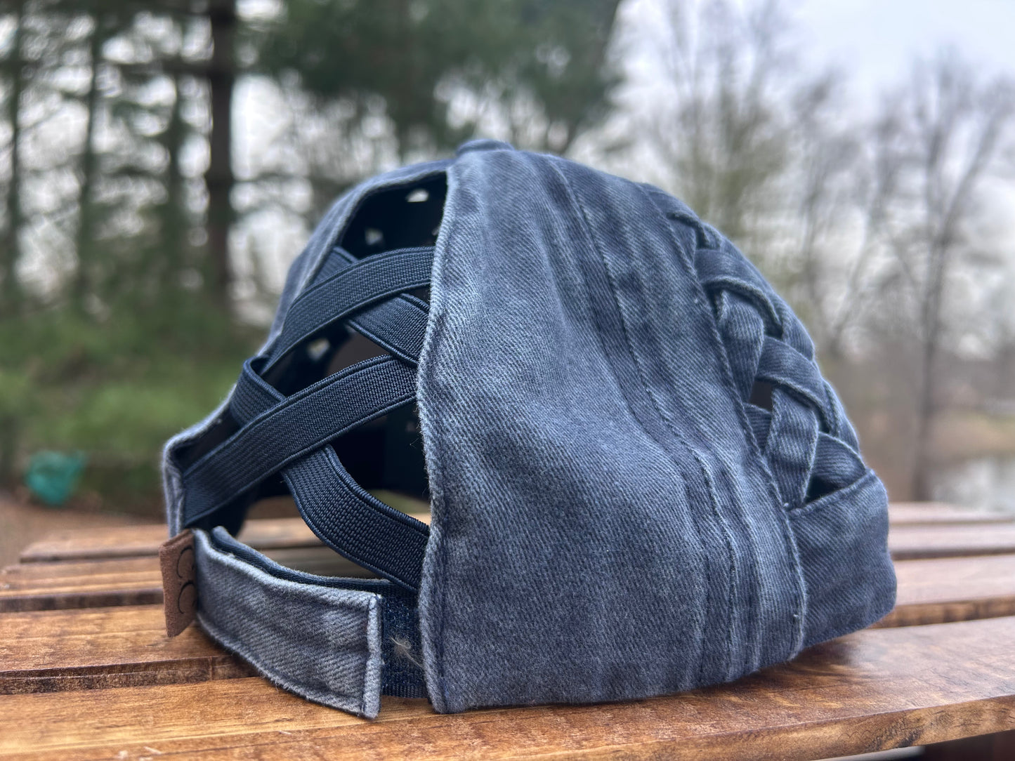 ONE AVAILABLE - Reitz Basketweave Hat - Navy