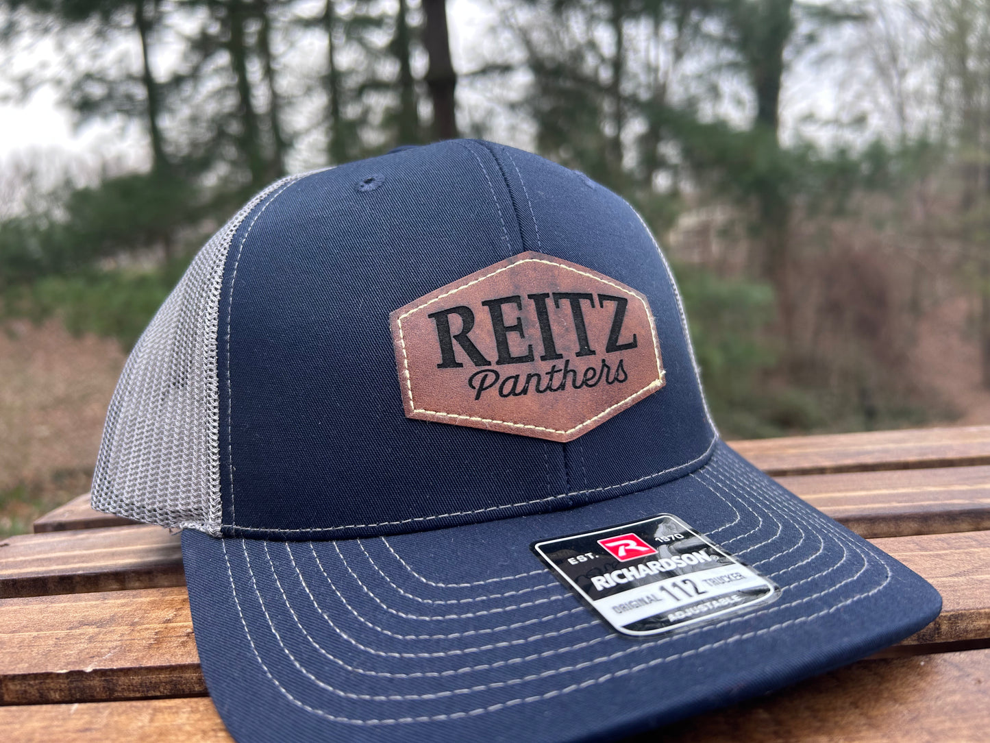 ONE AVAILABLE - Reitz Hexagon Patch Hat - Navy Hat