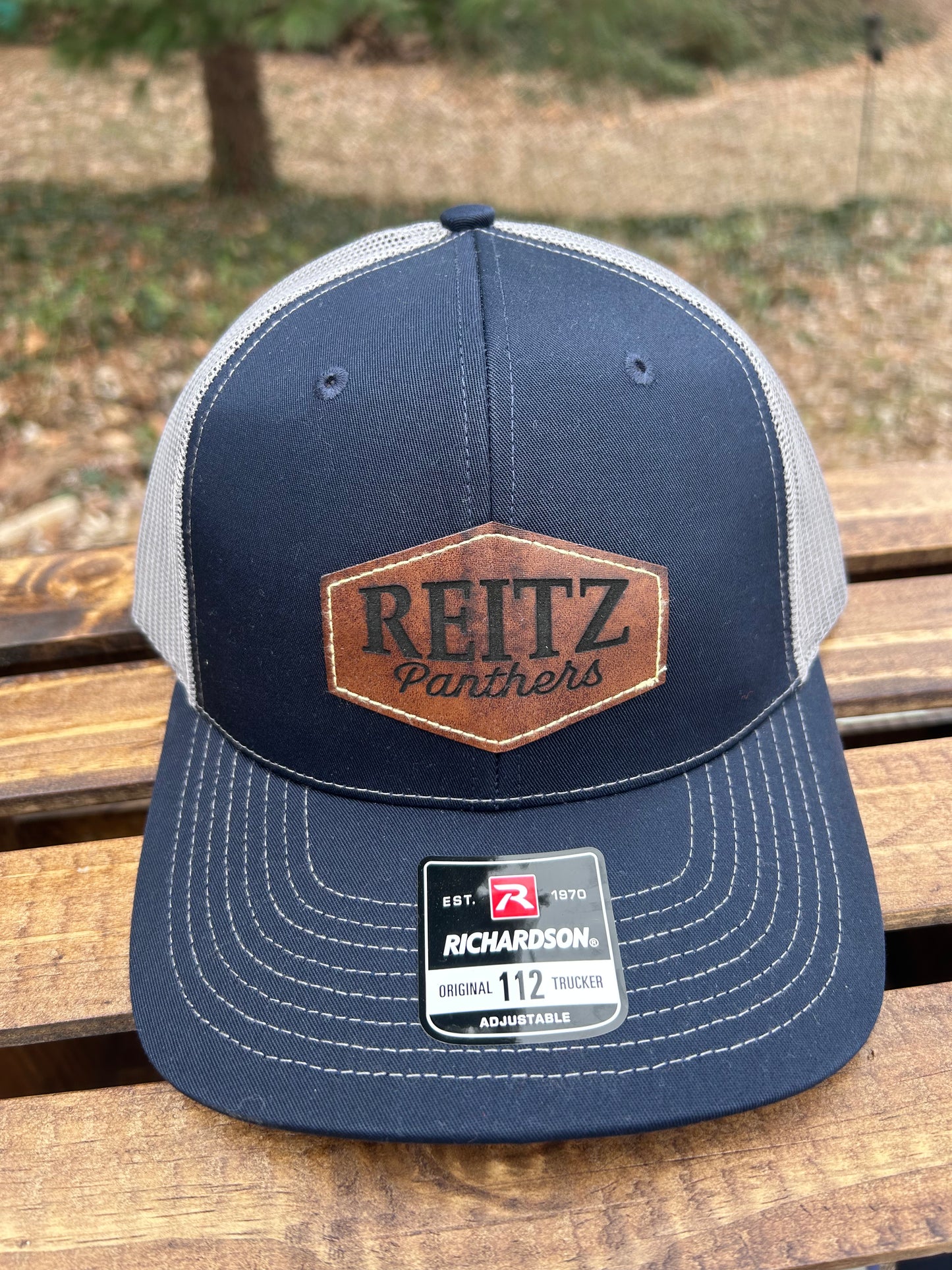 ONE AVAILABLE - Reitz Hexagon Patch Hat - Navy Hat