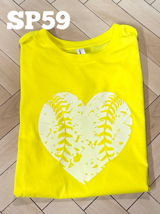 Baseball/Softball Heart - Youth