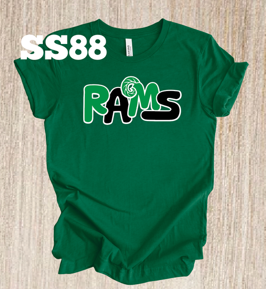 Good Shepherd Rams Bubble Letters
