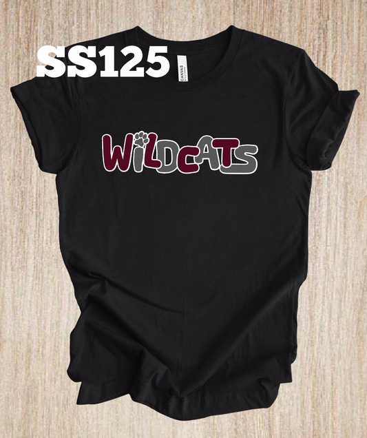 Mt. Vernon Wildcats Bubble Letters