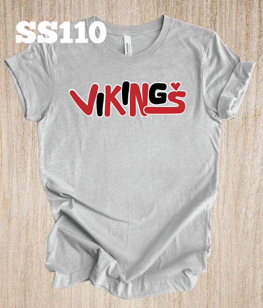 North Posey Vikings Bubble Letters