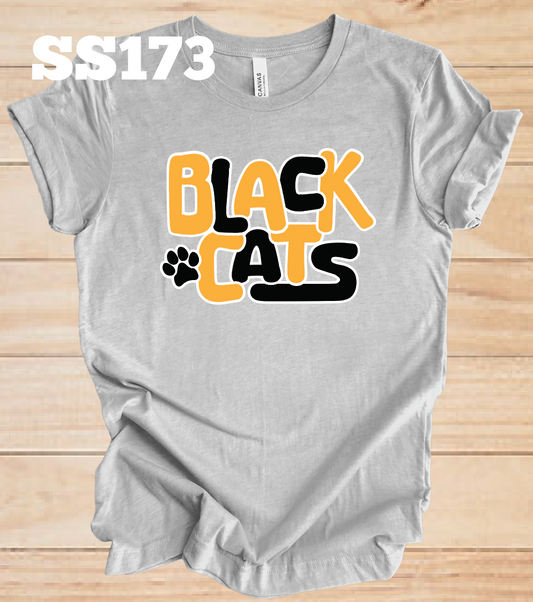 West Terrace Black Cats Bubble Letters