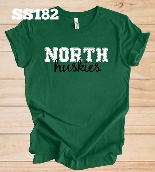 North Huskies Faux Stitched
