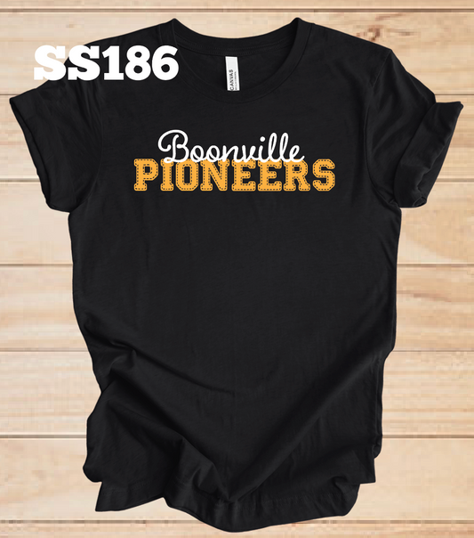 Boonville Pioneers Faux Stitched