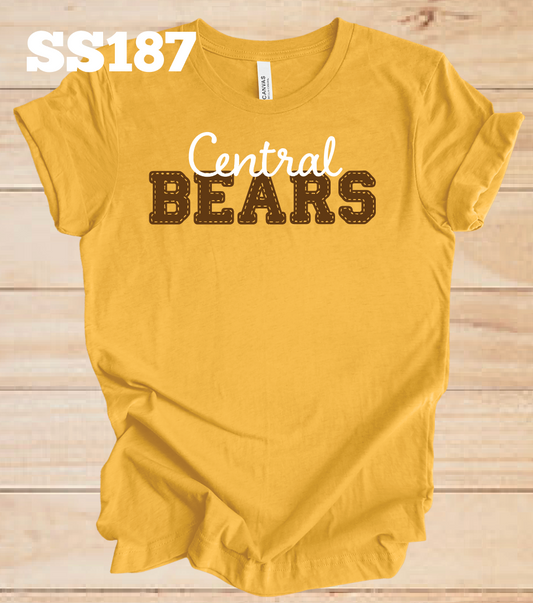Central Bears Faux Stitched