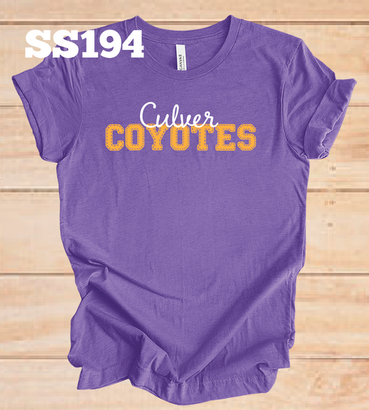 Culver Coyotes Faux Stitched