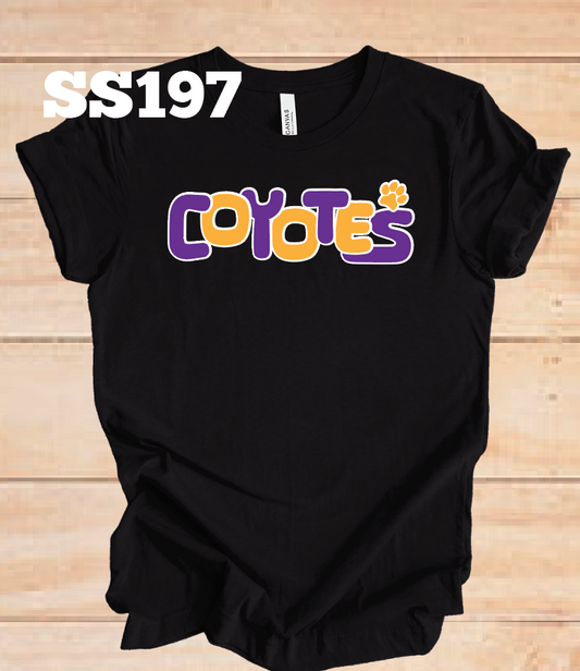 Culver Coyotes Bubble Letters