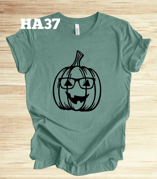 Jack-o-Lantern with Bold Glasses