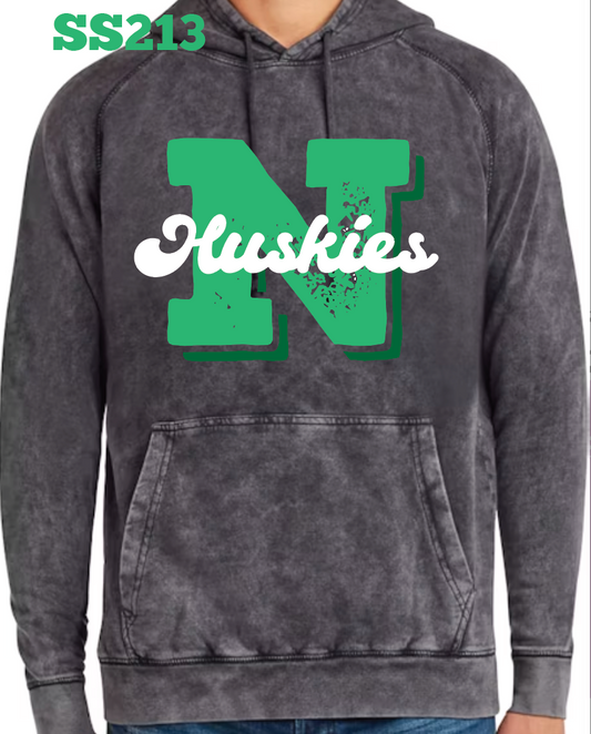 Big N North Huskies Vintage Hoodie (dark gray)