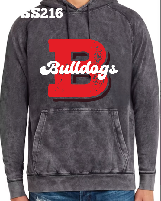 Big B Bosse Bulldogs Vintage Hoodie (Dark Gray)