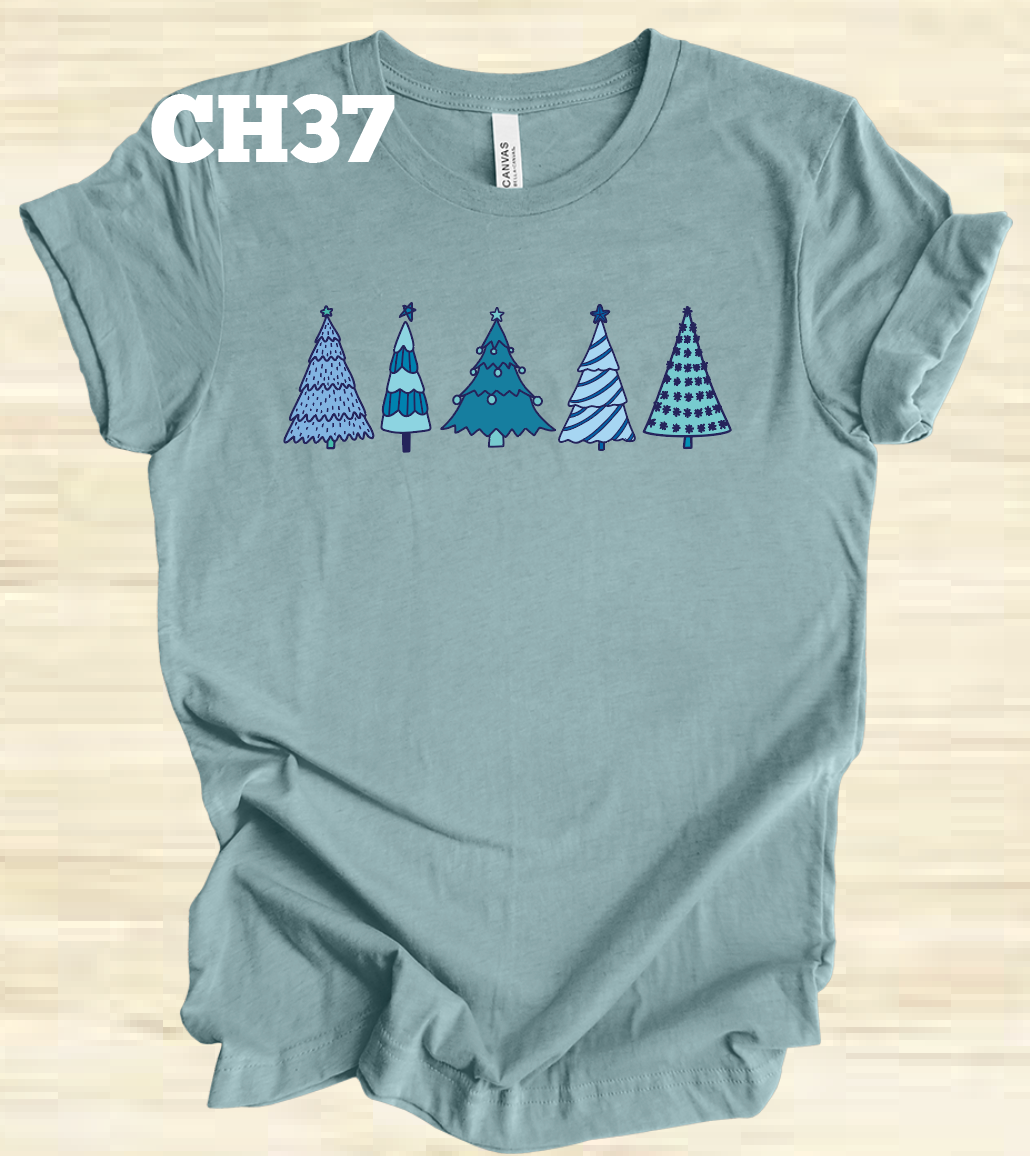 Blue Christmas Trees