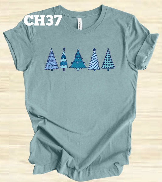 Blue Christmas Trees