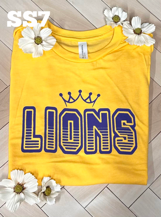 Retro Lions with Crown - Youth Long Sleeve