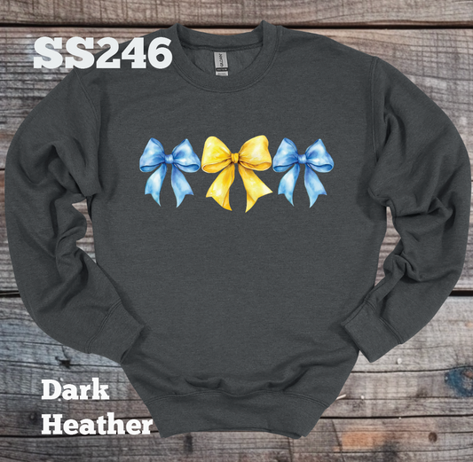 Blue/Yellow Bow Crew