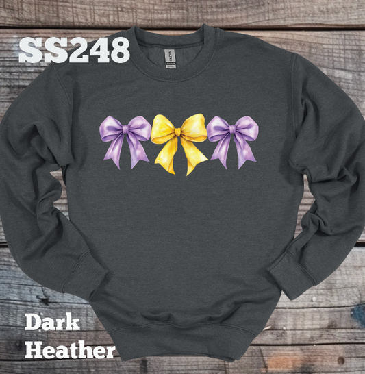 Purple/Yellow Bow Crew