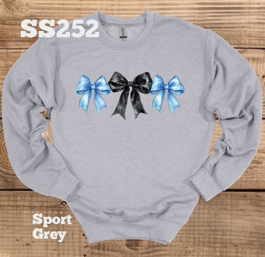 Blue/Black Bow Crew