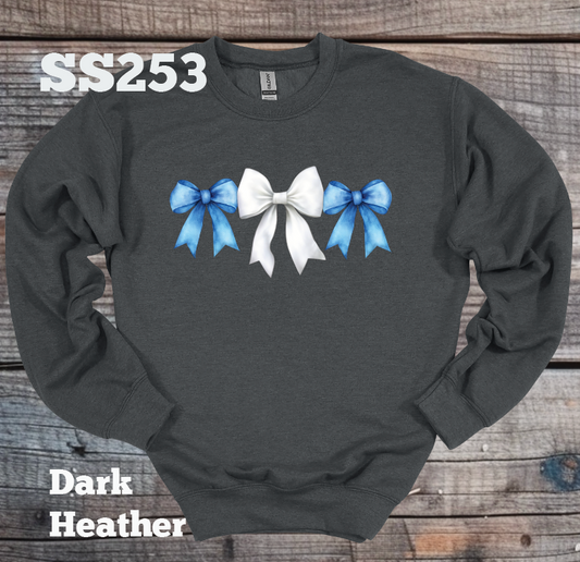 Blue/White Bow Crew