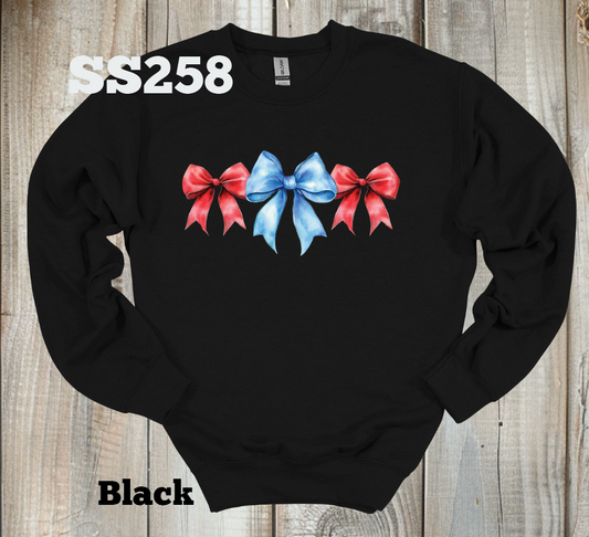 Red/Blue Bow Crew