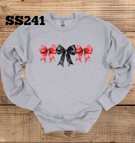 Red/Black Bow Crew
