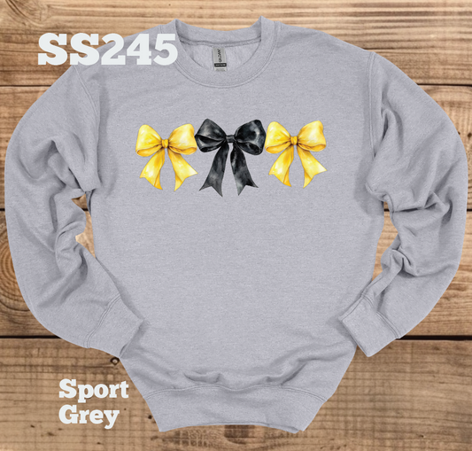 Yellow/Black Bow Crew