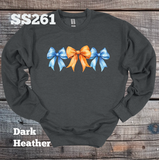 Orange/Blue Bow Crew